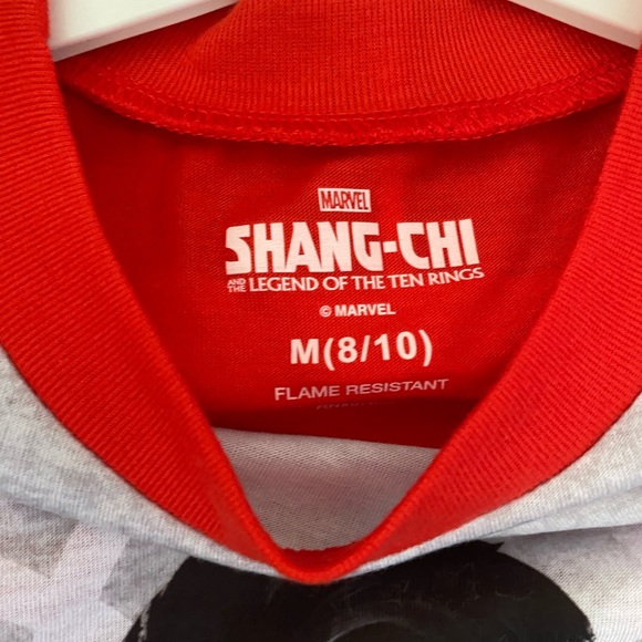 Marvel Shang Chi 2 pc Pajama Set Short Sleeve Top and Pants Red M NWT - Picture 5 of 5